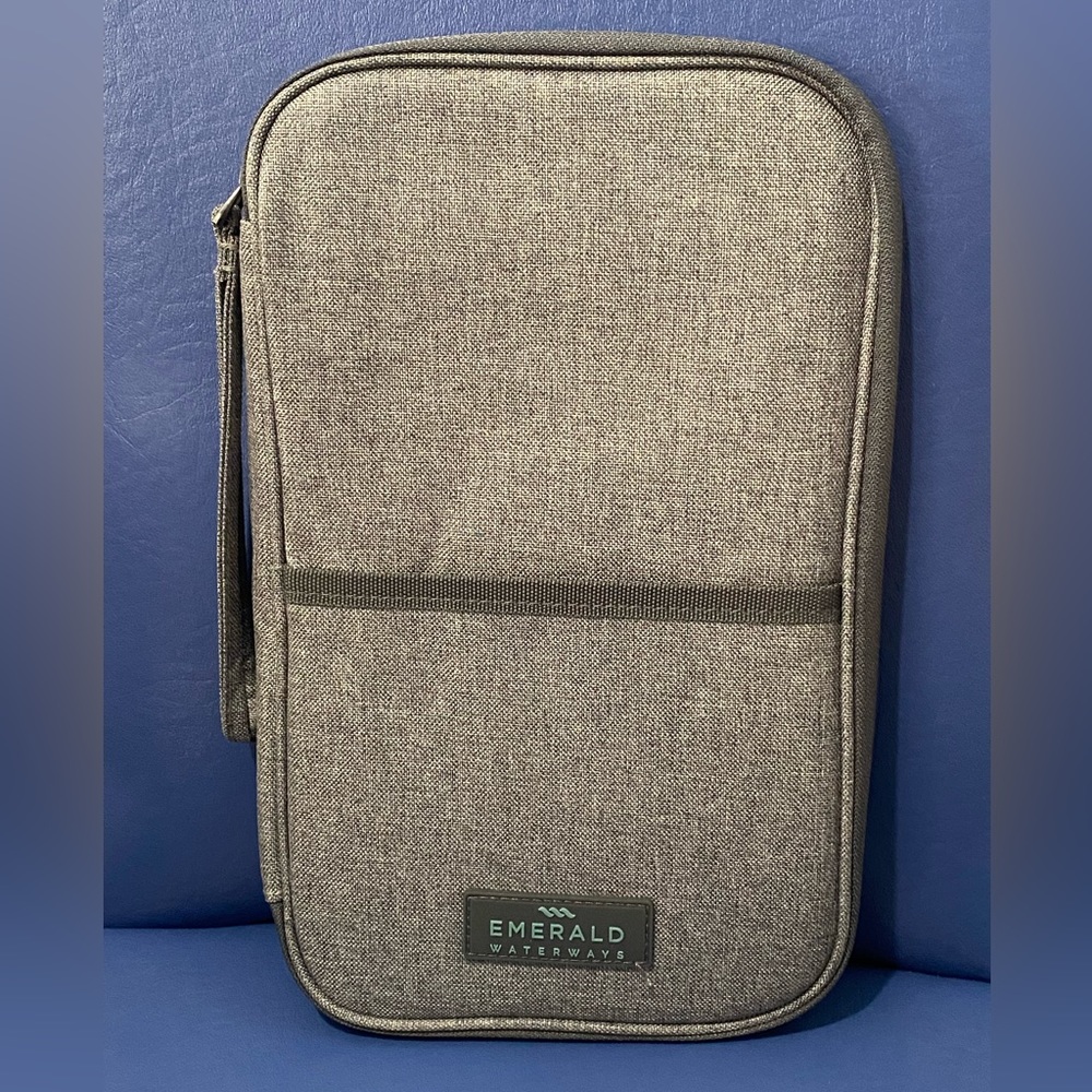 New Emerald Waterways travel documents zip-around organizer